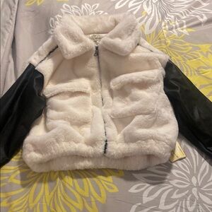 Vintage Cream Faux Fur Jacket
